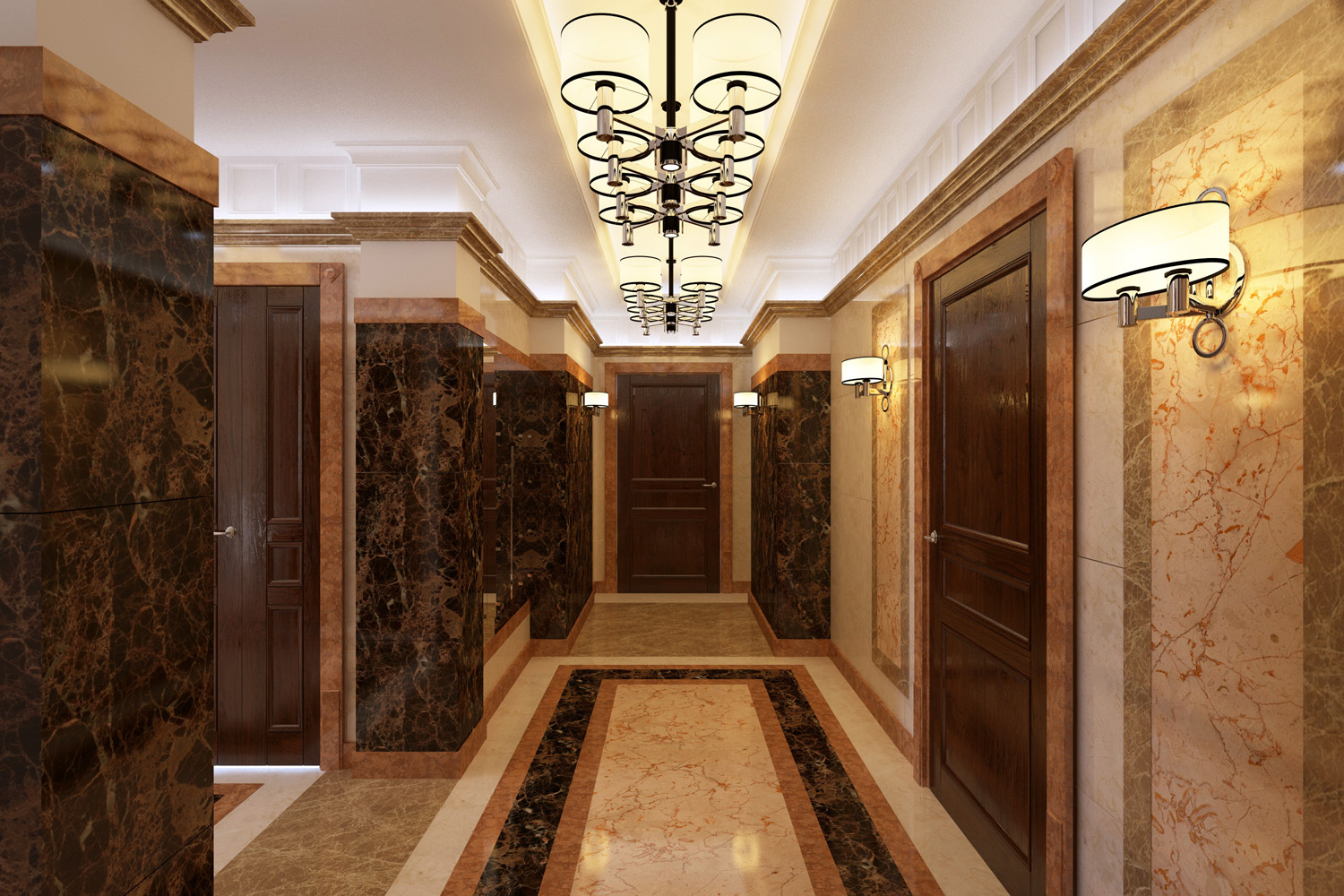 Дизайн лифтового холла в многоквартирном доме
