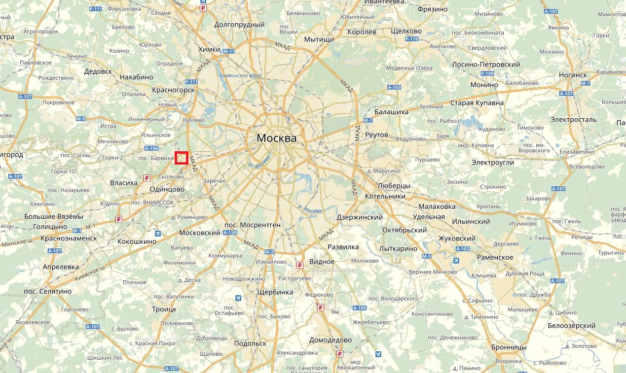 Москва. Подмосковье. Карта.